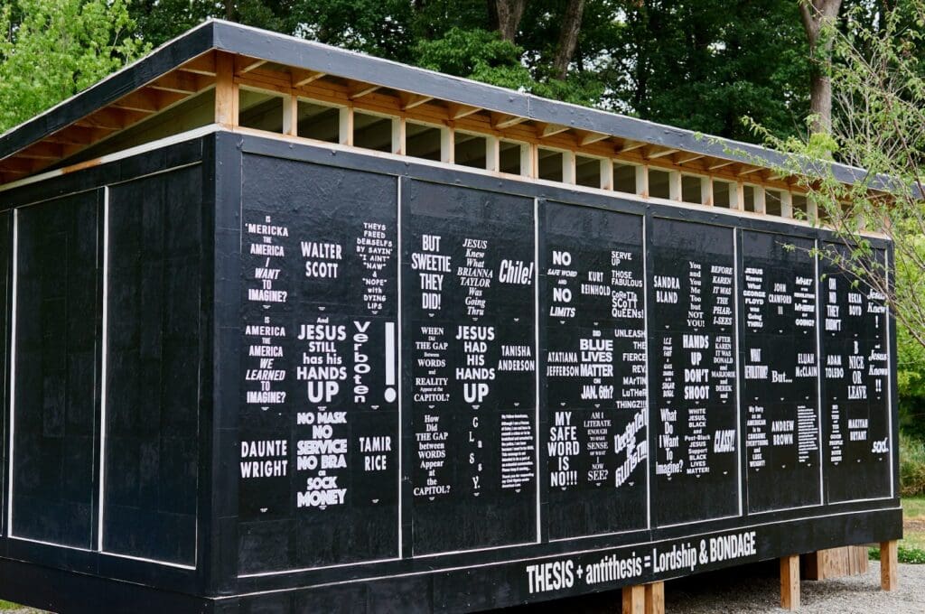 “The Bad Air Smelled of Roses” installed on the Rubix. All photos by Robert Zimmerman.