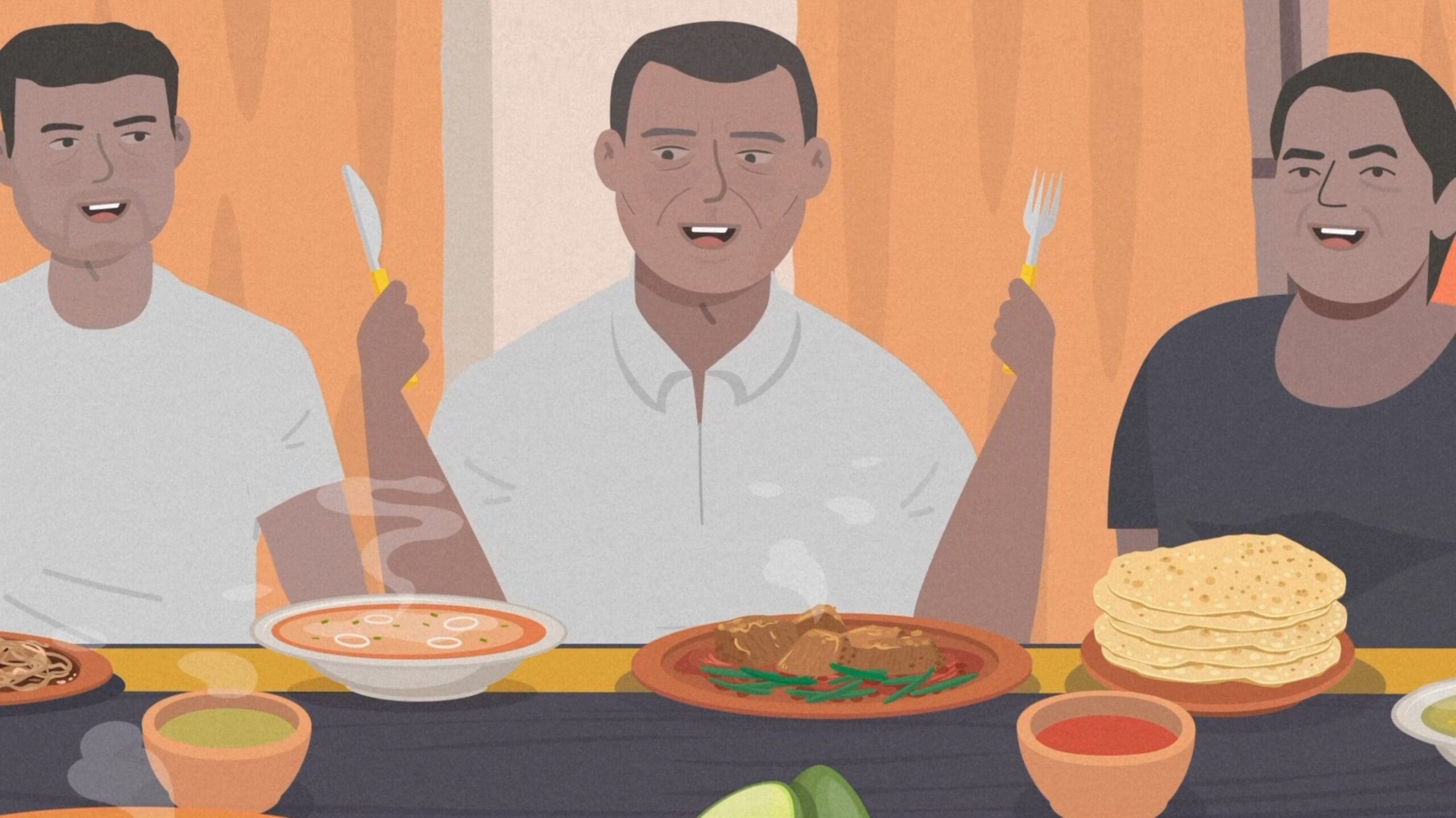 Saul being taken care of by the hospital