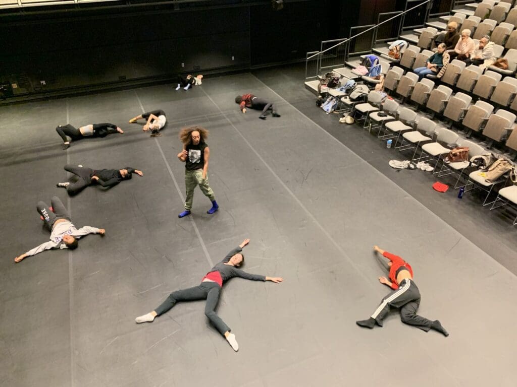 Stefanie Batten Bland with Duke dancers