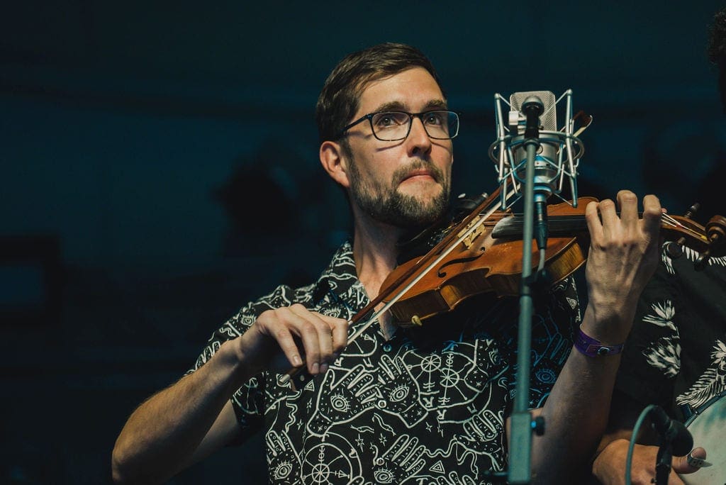 Joe Troop on fiddle