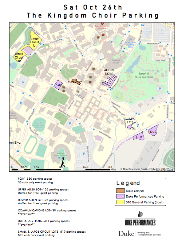 The Kingdom Choir Parking Duke